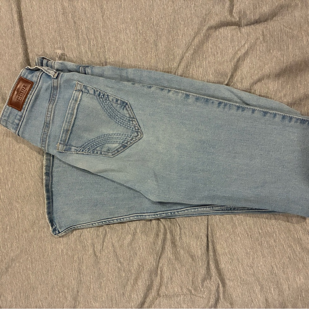 Hollister Light Blue Flare Denim Jeans - Picture 3 of 3